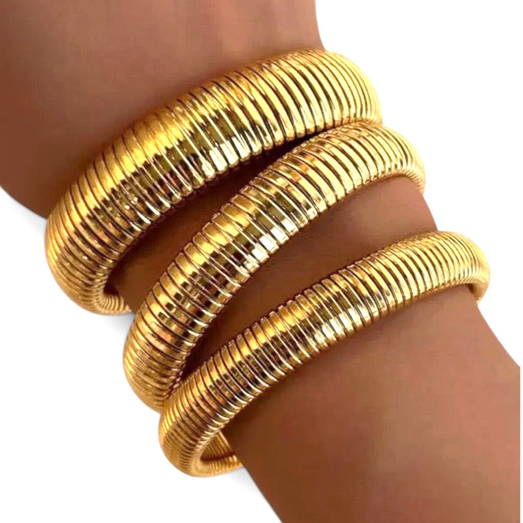 18K Gold Plated Bangle Bracelets
