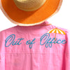 Shiraleah "Vacay/Out Of Office" Cover-Up Shirt, Pink