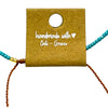 Adjustable 2mm Aqua and Gold Seed Bead Necklace or Bracelet From Greece