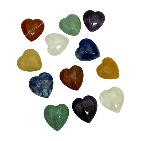 Chakra Hearts Stones