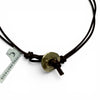 Leather Cord Turquoise Drop Necklace from Greece