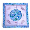 Light Purple and Blue Hydrangea Mahj Mat with Instructions