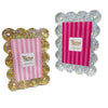 Rectangle Scalloped Acrylic Gold Or Silver Picture Frame