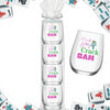Mahjong Themed Stemless Acrylic Wine/Beverage Glasses