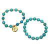Turquoise and Gold Beaded Bracelets