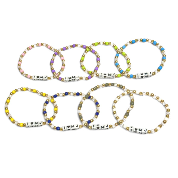 Colorful Beaded Mahjong Stretch Bracelets