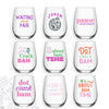 Mahjong Themed Stemless Acrylic Wine/Beverage Glasses