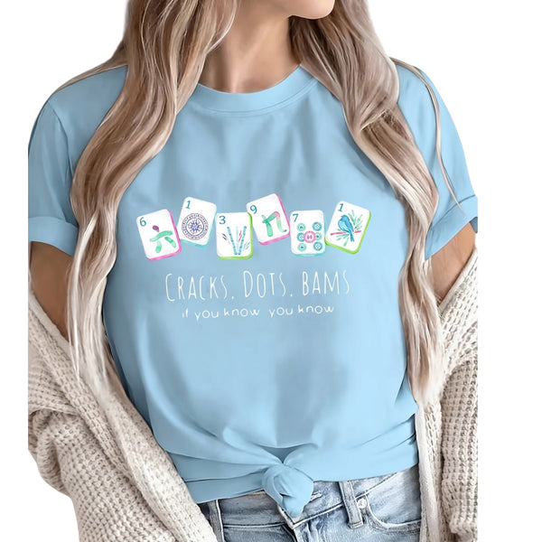 "Cracks Dots Bam" Mahj Tee Shirt