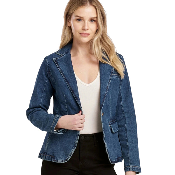 Mina Denim Blazer Jacket