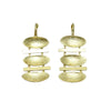 Handmade Gold Kyra Oval Drop Earrings from Greece