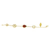 Multi Charm Flower, Ladybug and Leaf Bracelet