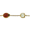 Multi Charm Flower, Ladybug and Leaf Bracelet