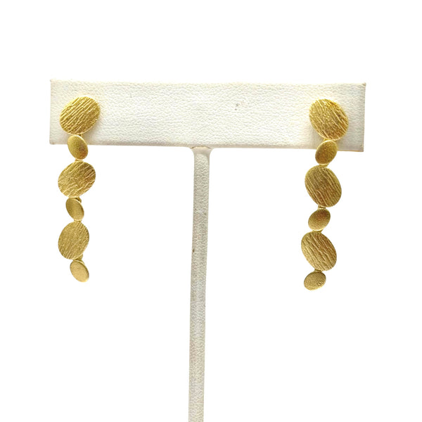 Handmade Zita Oval Drop Earrings from Greece