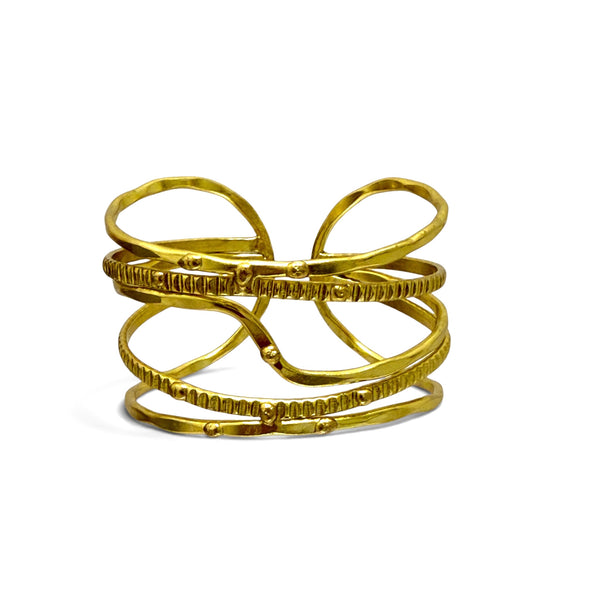 Handmade Gold Aketa Bangle from Greece