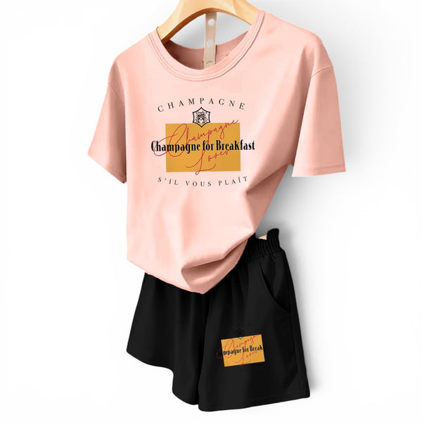 Two Piece Champagne Pajama Set