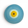 Blue Hand Blown Glass Bowl with Evil Eye from Turkey