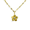 Beautiful Pansy Flower with CZ Center Necklace