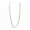 Gold Chain Necklace with Gray/Blue Beads