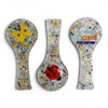 Multicolored Hand Blown Glass Spoon Rest from Turkey
