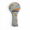 Multicolored Hand Blown Glass Spoon Rest from Turkey