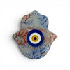 Multicolored Hand Blown Glass Hamsa Trinket Dish from Turkey