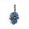 Multicolored Hand Blown Glass Hamsa Wall Decor from Turkey