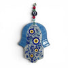 Multicolored Hand Blown Glass Hamsa Wall Decor from Turkey