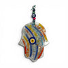 Multicolored Hand Blown Glass Hamsa Wall Decor from Turkey