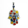 Multicolored Hand Blown Glass Hamsa Wall Decor from Turkey