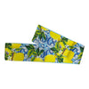 Double-Sided Blue and Yellow Skinny Decorative Scarf