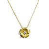 Begonia Gold Necklace with Cz Center