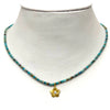 Turquoise Beaded Flower Necklace