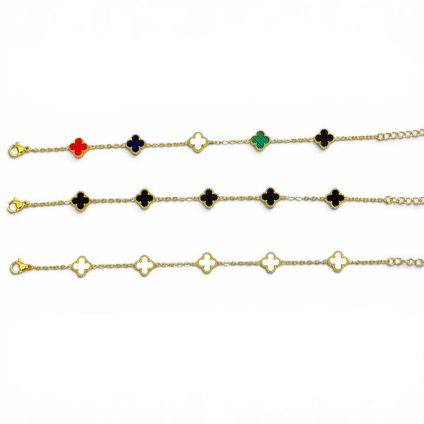 Dainty Five Station Clover Bracelet