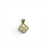 Mother of Pearl and Gold Clover Charm