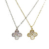 Pretty CZ Clover Necklace
