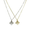 Pretty CZ Clover Necklace
