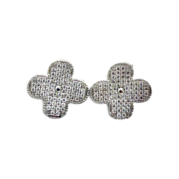 CZ Clover Earrings