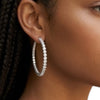 Marquis and Round CZ Silver Hoops