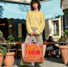 Quilted Bandana Love Tote Bag
