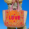 Quilted Bandana Love Tote Bag