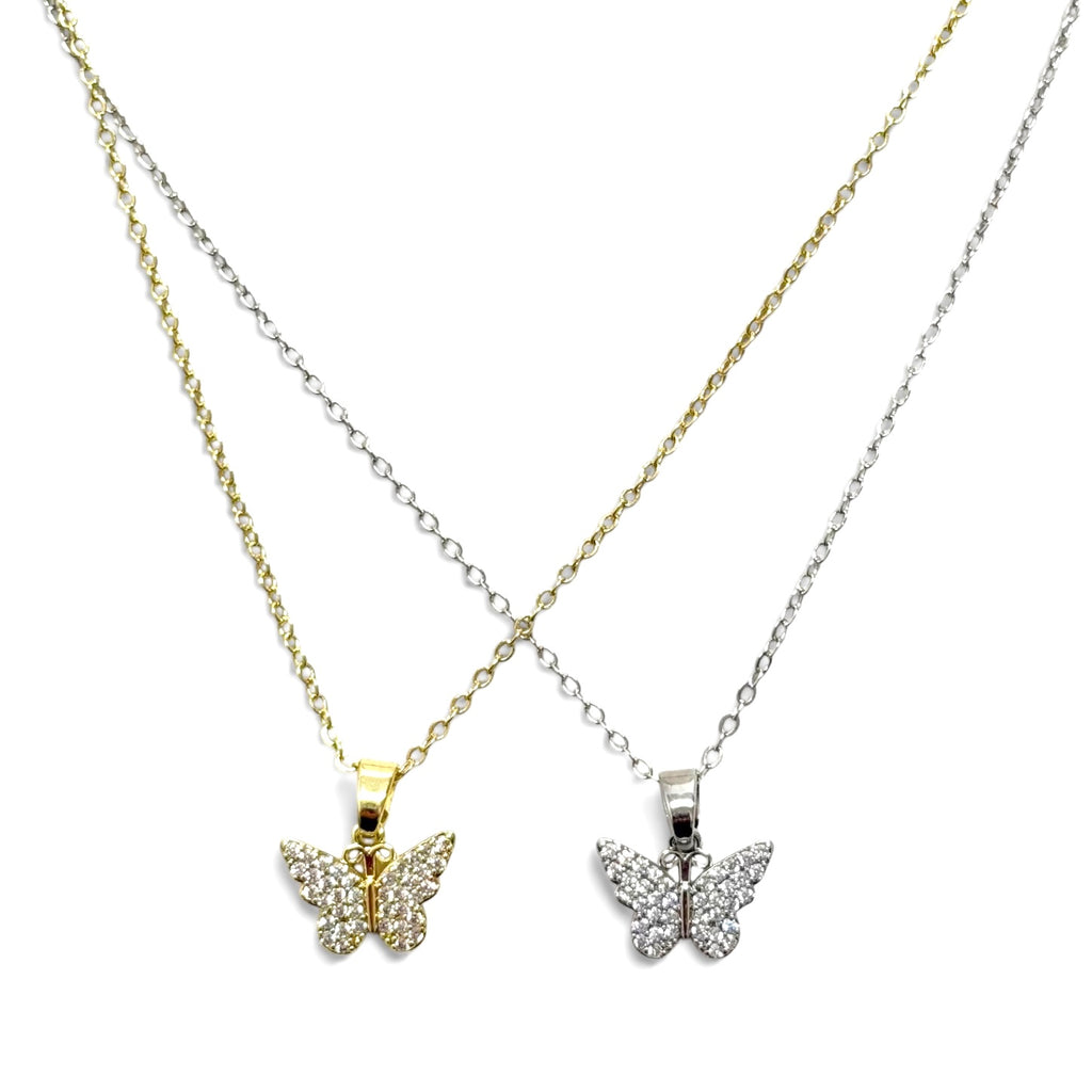 Pave Butterfly Necklace
