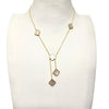 Gold Clover Necklace with Clover Drops