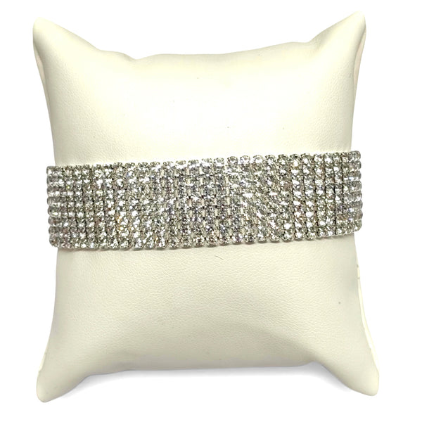 Multi-Row Crystal Statement Bracelet
