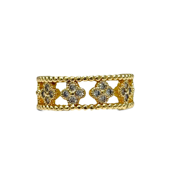 Gold Clover Eternity Band