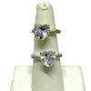 Heart Cut Solitaire Ring With Pave Band
