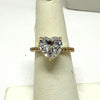 Heart Cut Solitaire Ring With Pave Band