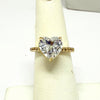 Heart Cut Solitaire Ring With Pave Band