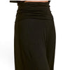 Foldover-Waist With Wide Leg Black Pants