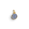Mini Pave Blue Round Disc Charm