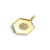 18k Pave Hexagon Charm